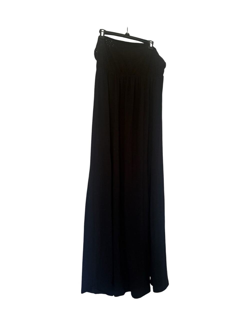 NWT ASOS Maternity Black Strapless Eyelet Long Dress Fit & Flare Summer Dress 12